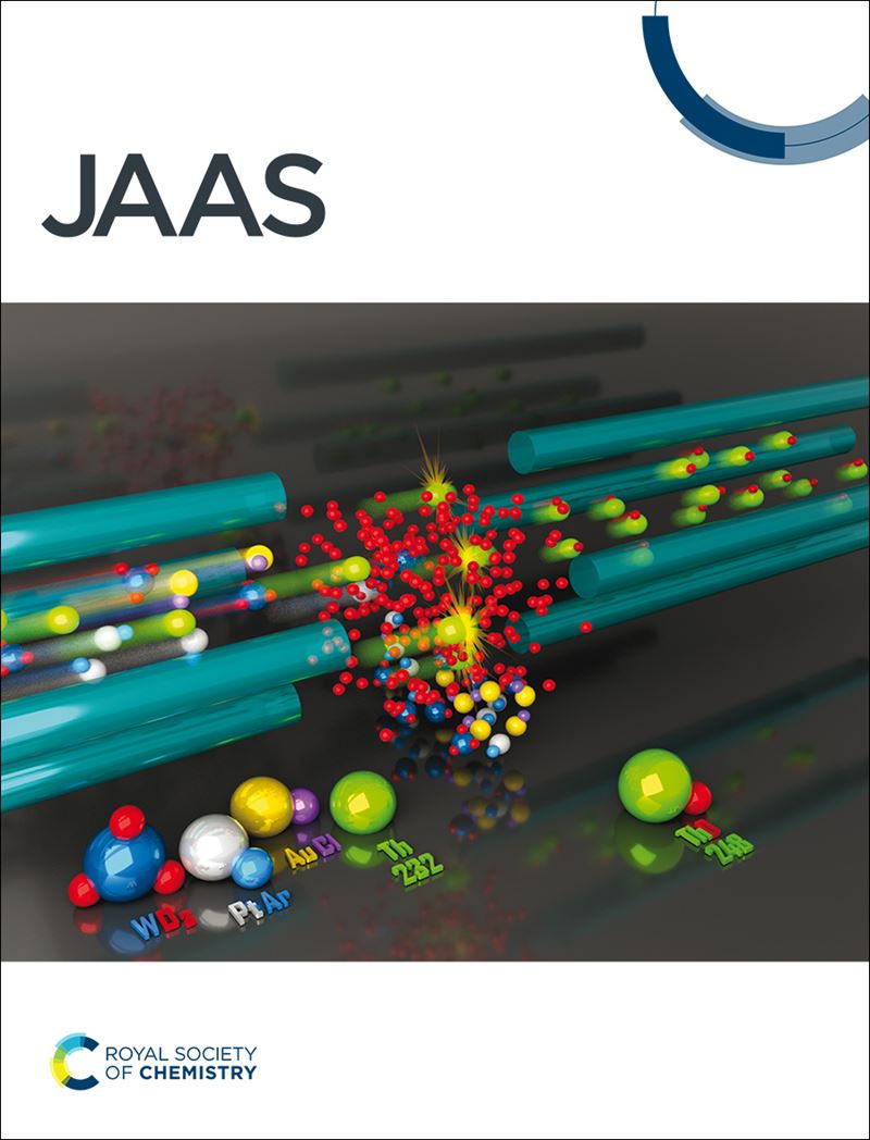 JAAS (Journal of Analytical Atomic Spectrometry) journal front cover