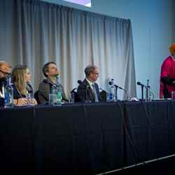 Royal Society of Edinburgh chief executive Professor Sarah Skerratt chairs a panel discussion