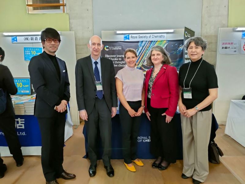 Left to right: Kuni Shibata, Antony Galea, Sara Bosshart, Helen Pain and Yoshiko Fukuda pose at the 103rd CSJ Annual Meeting