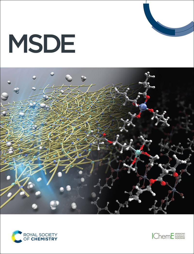 The cover of Molecular Systems Design & Engineering
