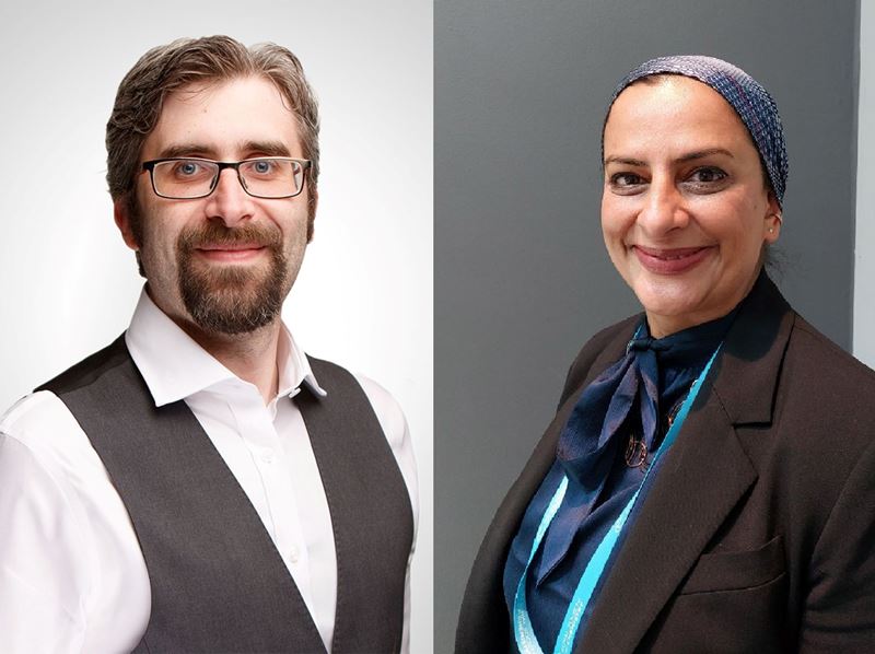 Dr Alexander Reip and Dr Rehana Sidat