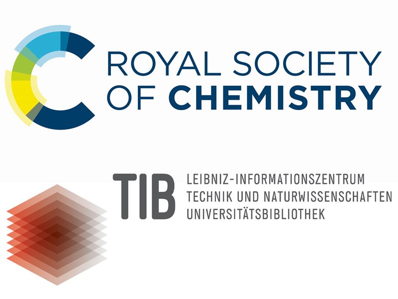The Royal Society of Chemistry logo sits above the TIB logo on a white background