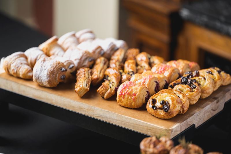 pastries presented on a board