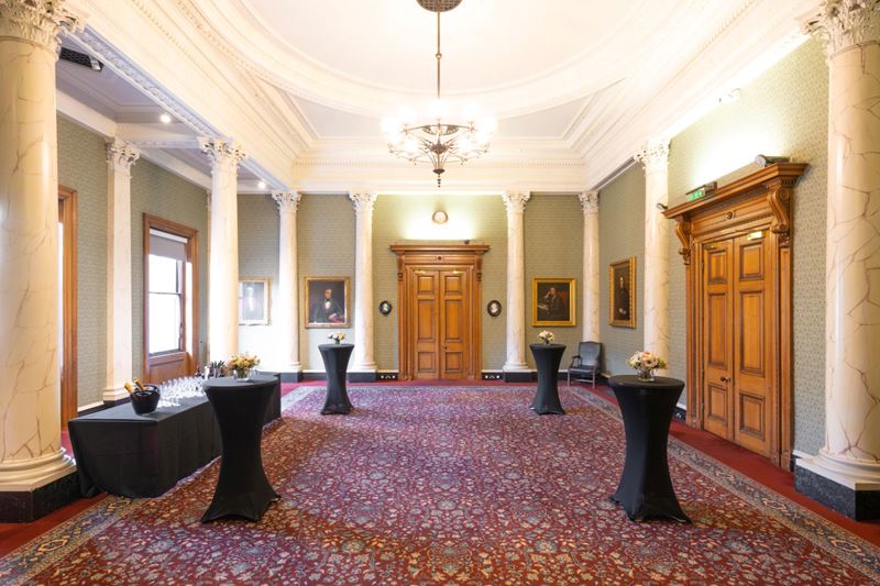 council room set up for drinks reception