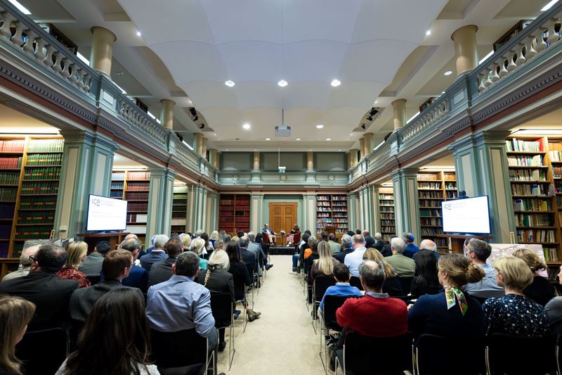Event with large audience in library