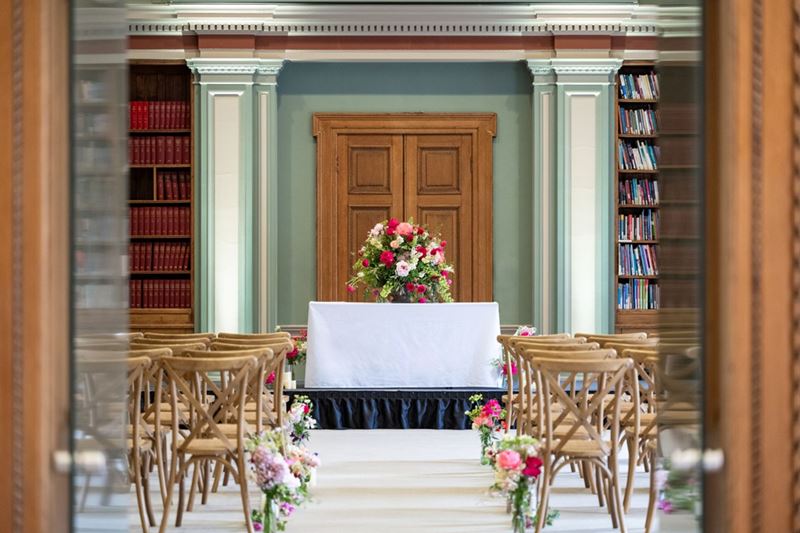 Aisle of a wedding ceremony