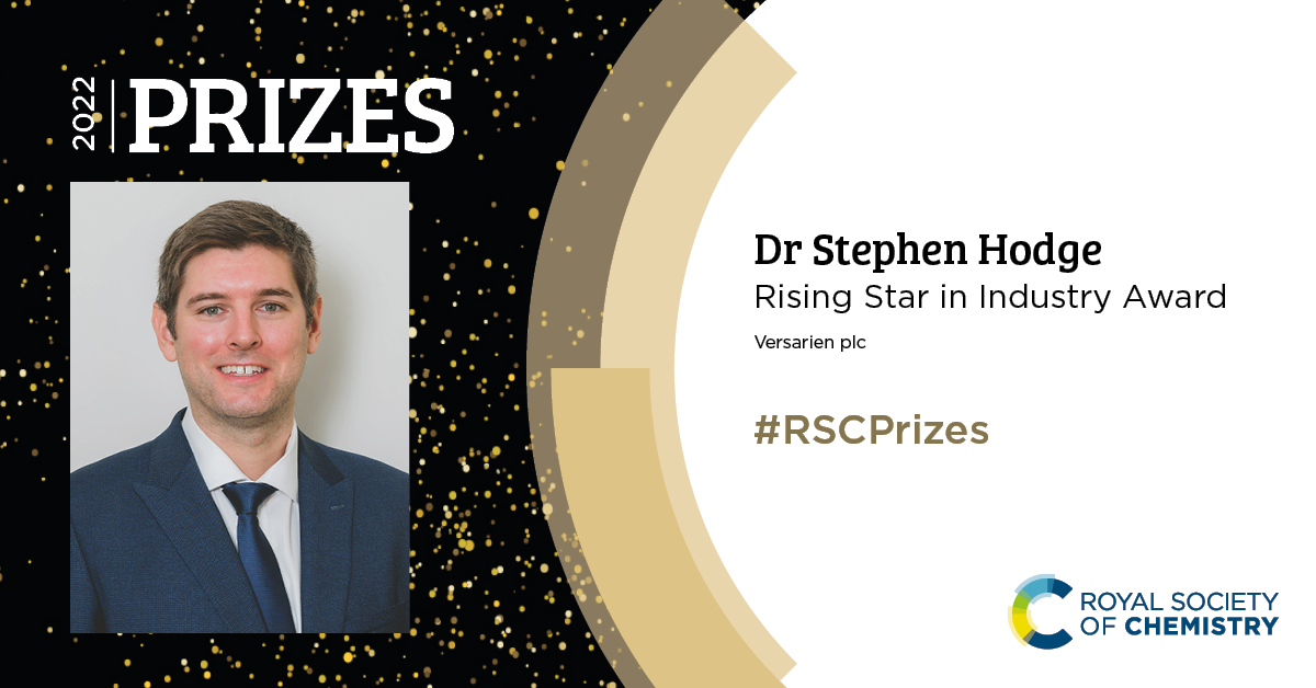 Dr Stephen Hodge 2022 Rising Star in Industry Award winner