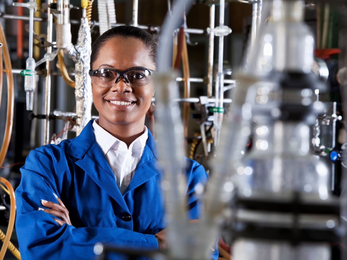 black female scientist