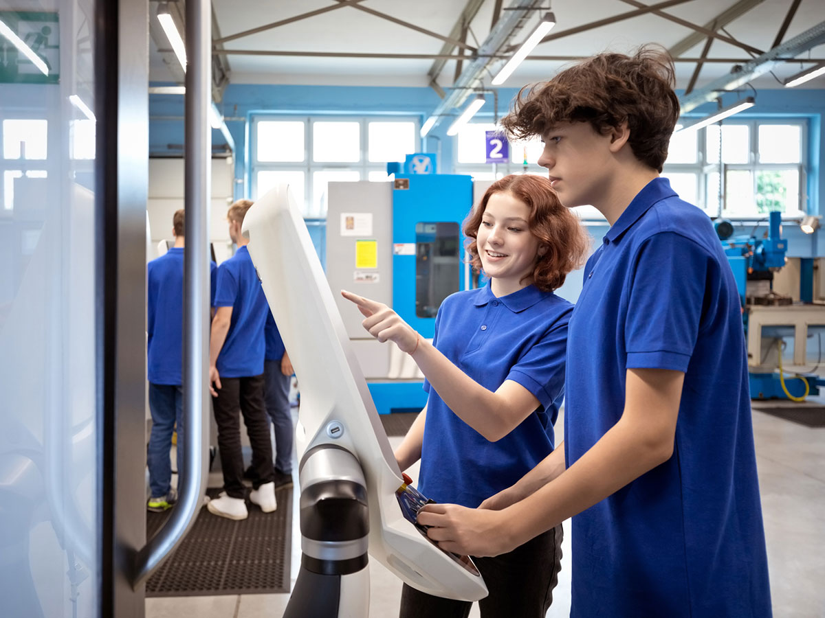 Students in a lab environment