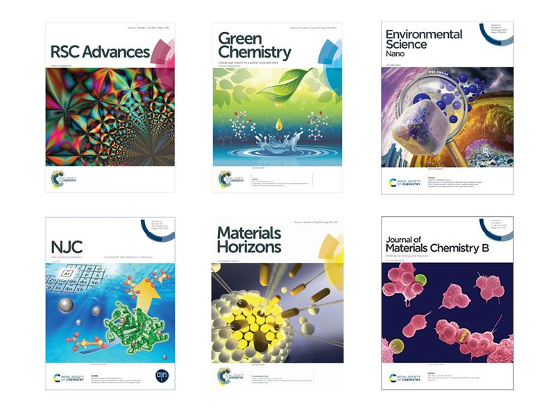 front covers of 6 of our journals