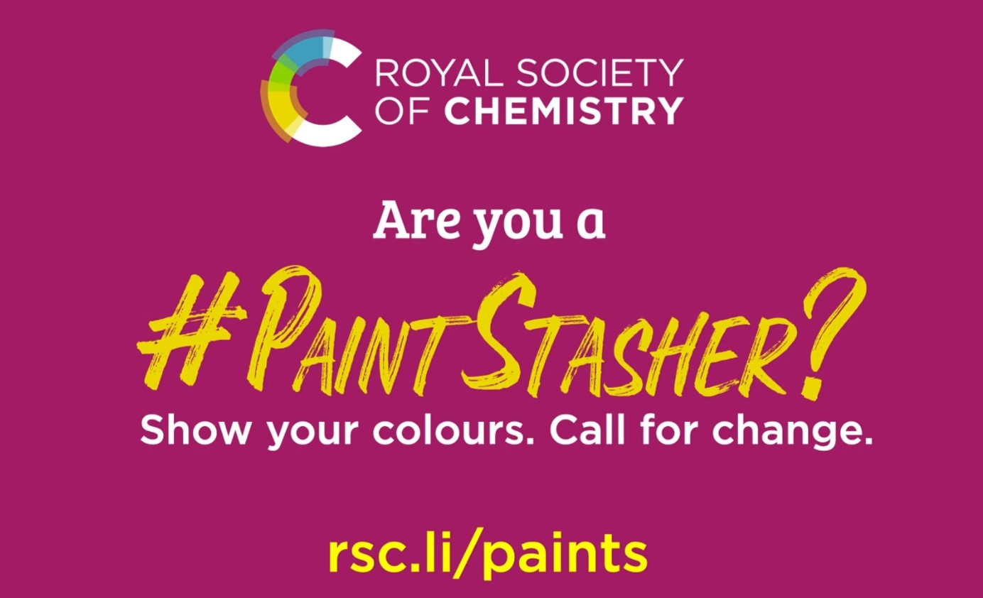 Twitter video screen shot saying are you a paint stasher?